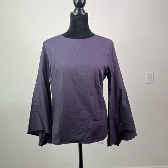 Amanda UpRichard Blue Gray Bell Sleeve Top Women’s Size S - Picture 1 of 7